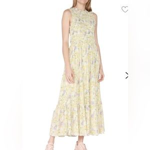 Dex Smocked & Tiered Floral Midi Dress